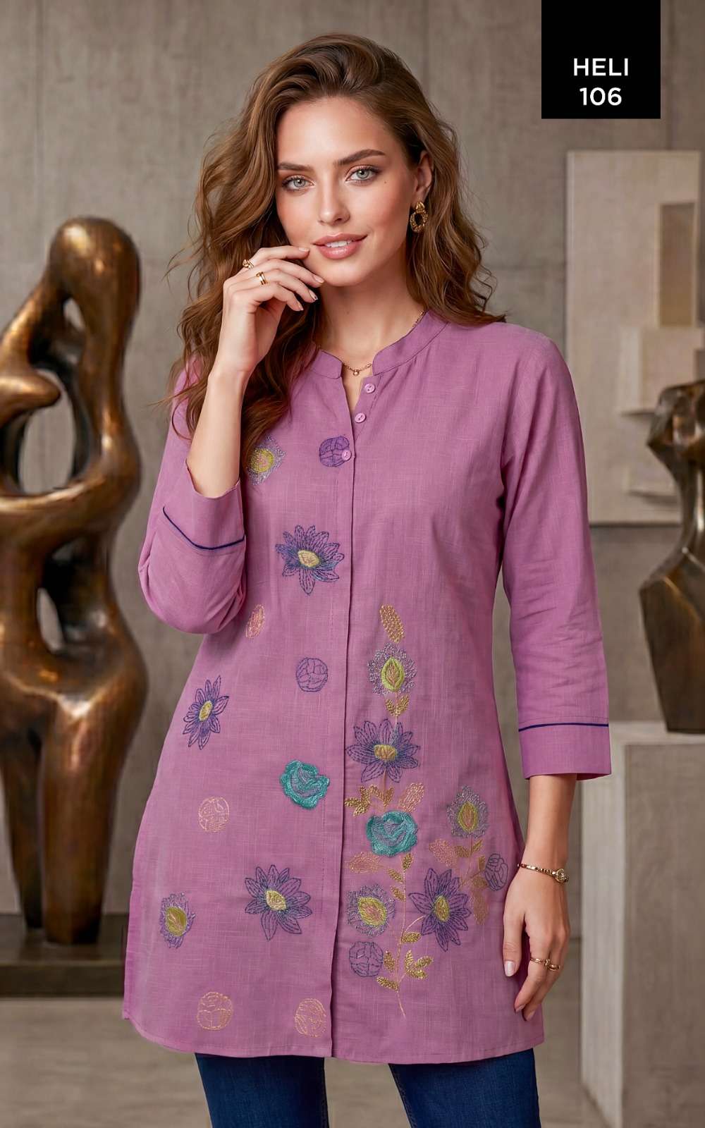 RANGMAYA HELI SUMMER COMFORT LILEN SHORT SHIRT TYPE TOPS FOR WOMEN RESELLER